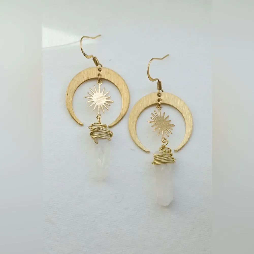 Crystal drop earrings M777